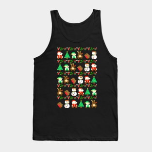 8-Bit Retro Video Game Ugly Christmas Sweater Tank Top